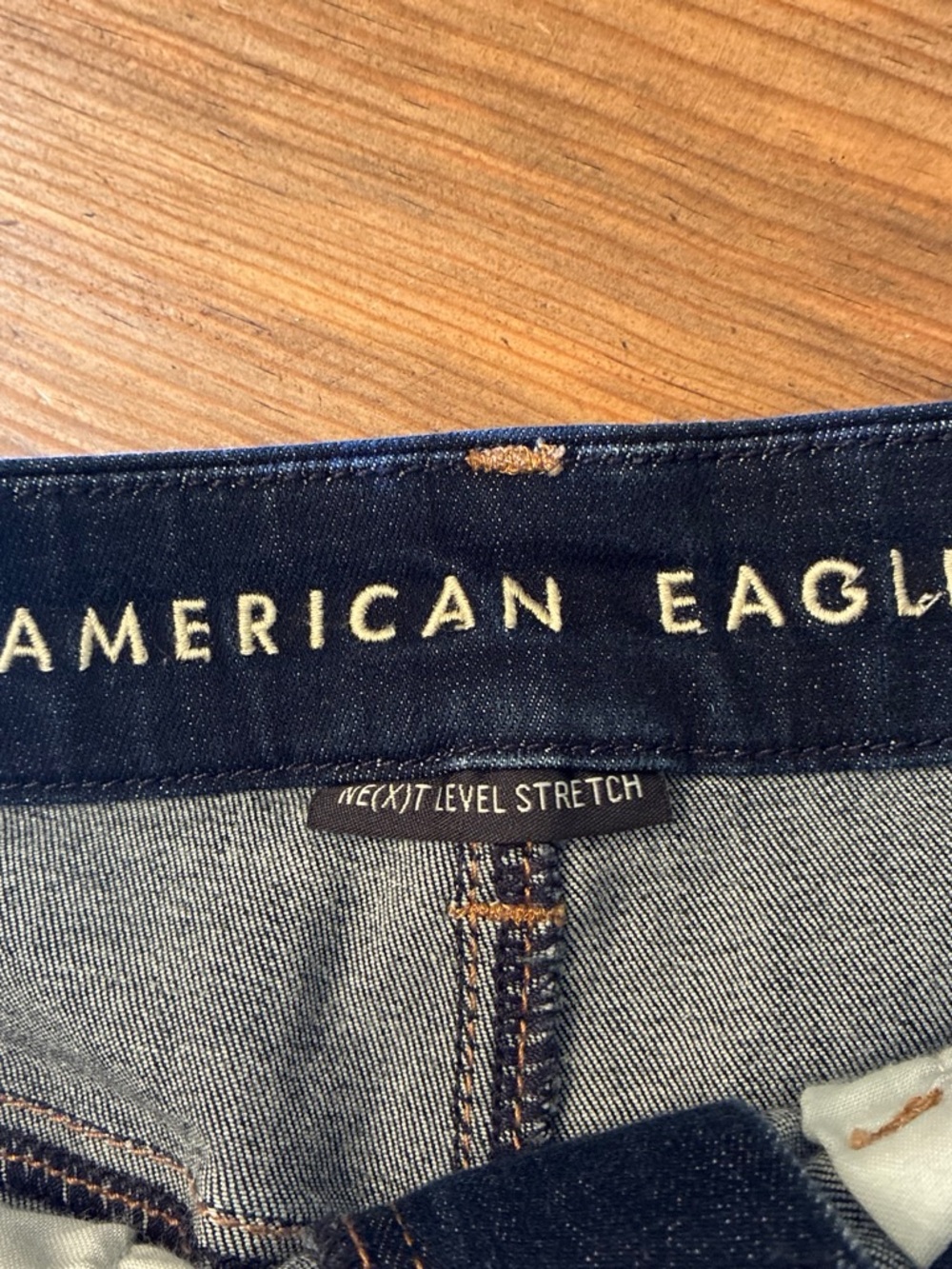 American Eagle Curvy High Rise Shortie Distressed Denim Shorts Size M Women's - Picture 6 of 8